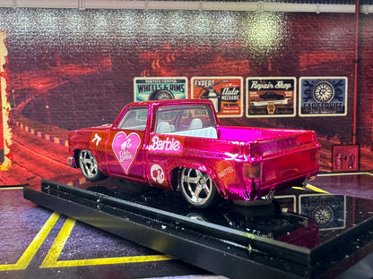 1-64 Scale / S-Scale 1983 Chevy Silverado Barbie Pink - Hydrochromed