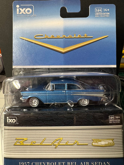 1:64 IXO 1957 Chevrolet Bel Air Sedan in Blue