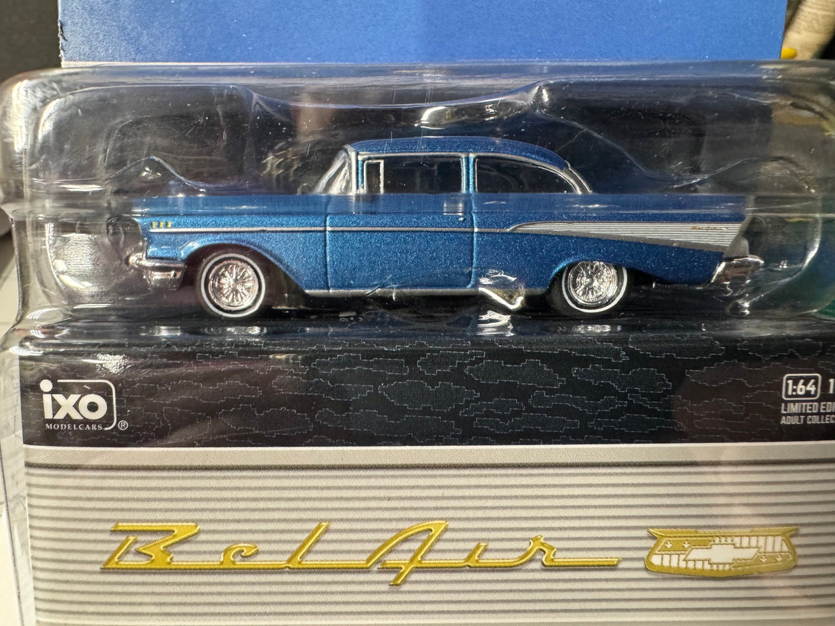 1:64 IXO 1957 Chevrolet Bel Air Sedan in Blue