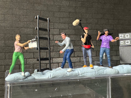 1:64 Miniature Human Figures - Diecast Metal - great for Dioramas /  Projects - Behind the Scenes Vol 2  7 Piece SET - Miniature Figures