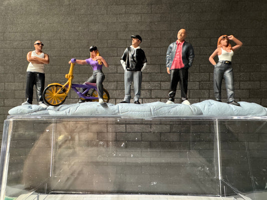 1:64 Miniature Human Figures - Diecast Metal - great for Dioramas /  Projects - Lowriders Vol 5  6 Figure SET - Miniature Figures