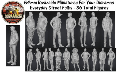 Kickstarter - Regular People Miniature Collection for your Diorama STL VOL1