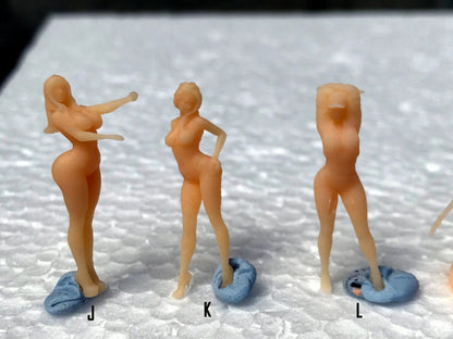1:64 Scale Miniature People Group 2 - Resin / unpainted - great for Dioramas / Hot Wheels - Made in the USA