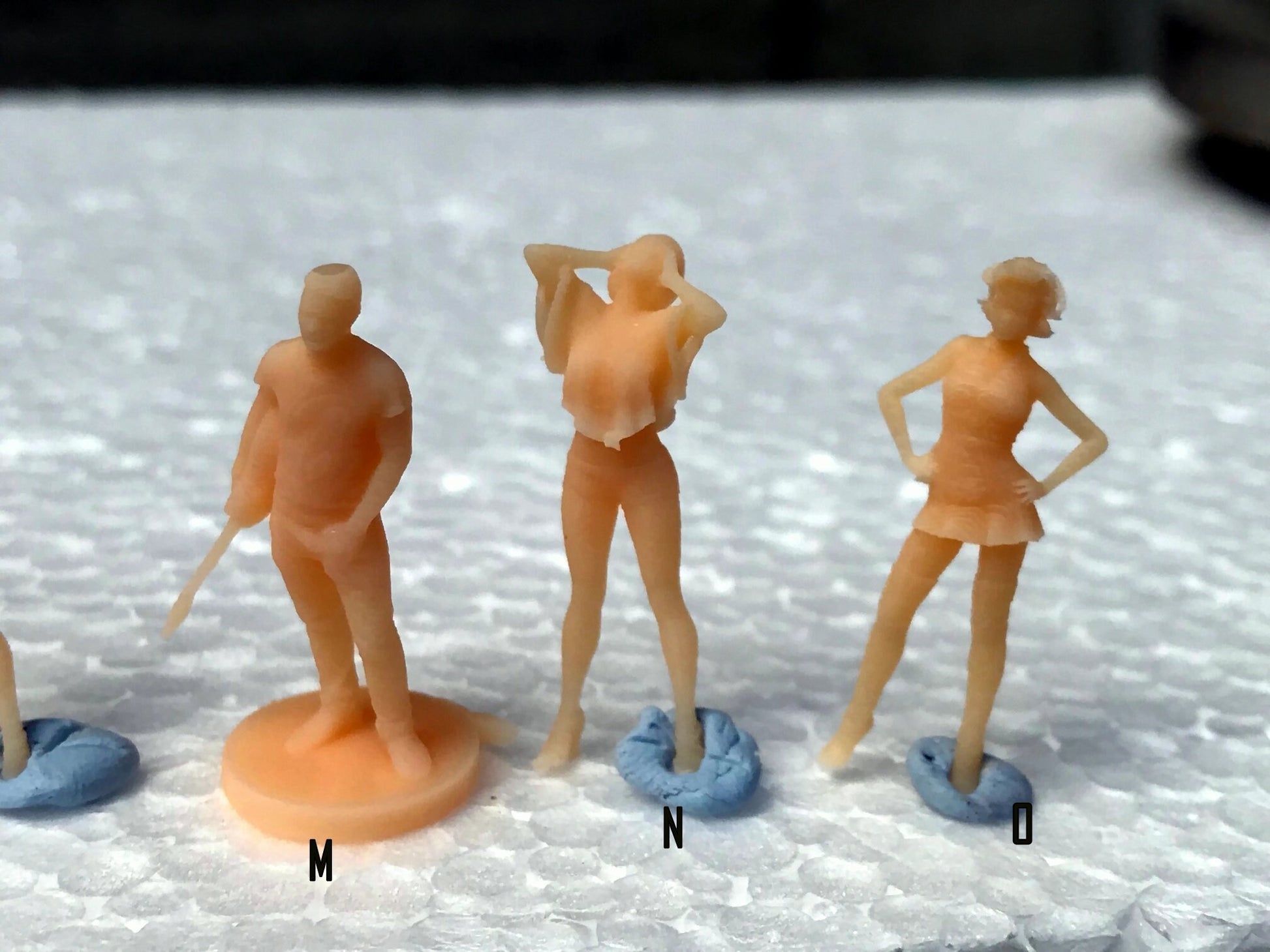 1:64 Scale Miniature People Group 2 - Resin / unpainted - great for Dioramas / Hot Wheels - Made in the USA