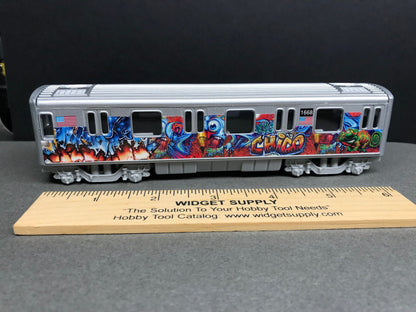 Graffiti Riddled Subway Train Car - CHICO NYC Tags, under 7" Long. Great for Display or Diorama