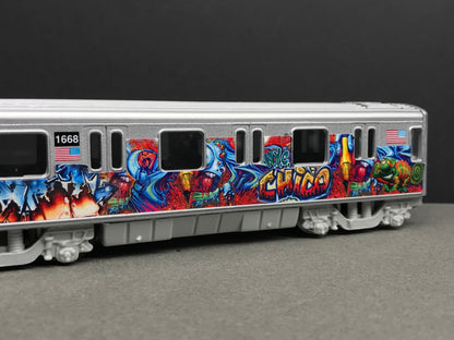 Graffiti Riddled Subway Train Car - CHICO NYC Tags, under 7" Long. Great for Display or Diorama