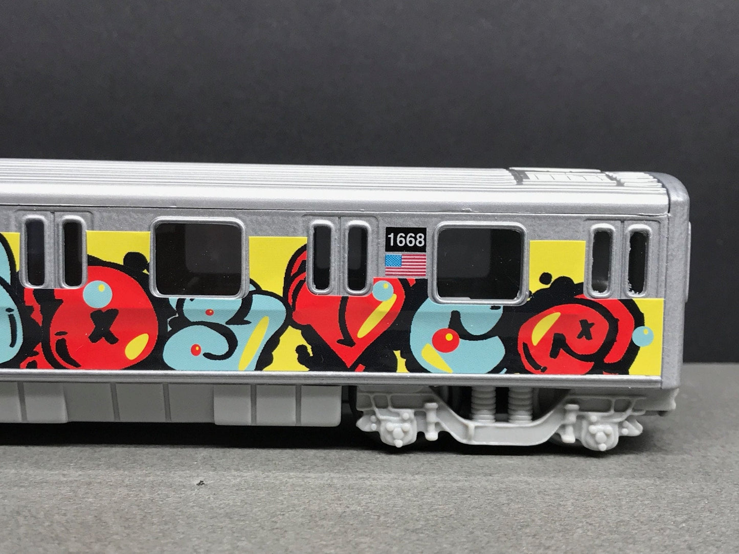 Graffiti Riddled Subway Train Car - Standard Graffiti, under 7" Long. Great for Display or Diorama