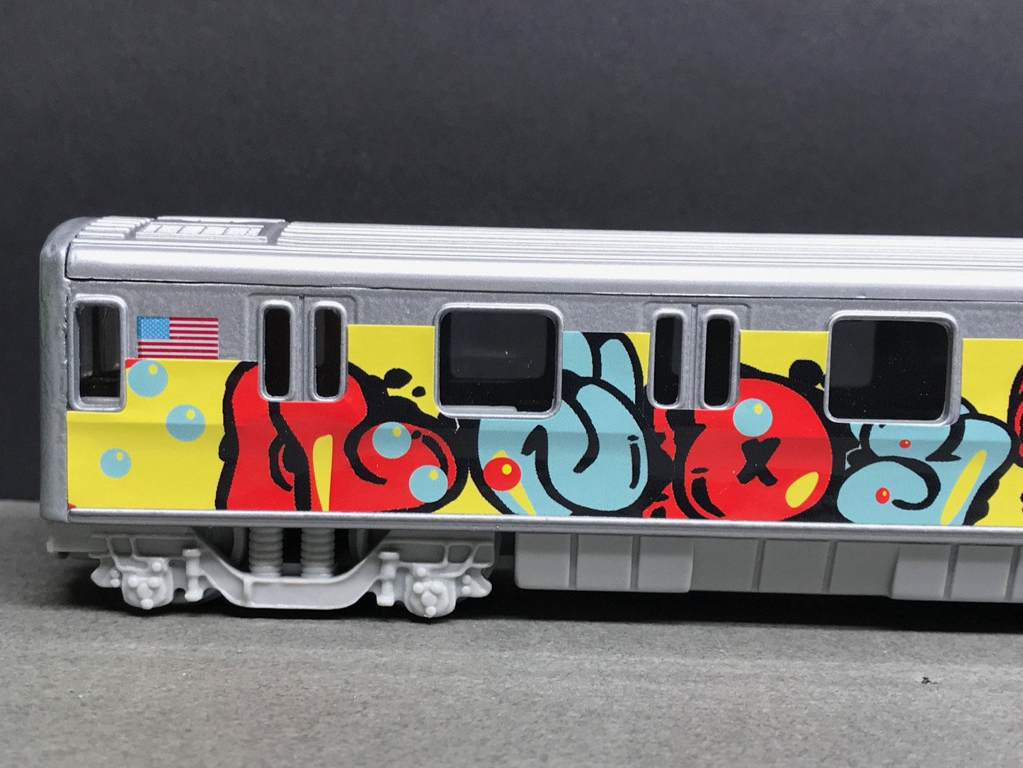 Graffiti Riddled Subway Train Car - Standard Graffiti, under 7" Long. Great for Display or Diorama