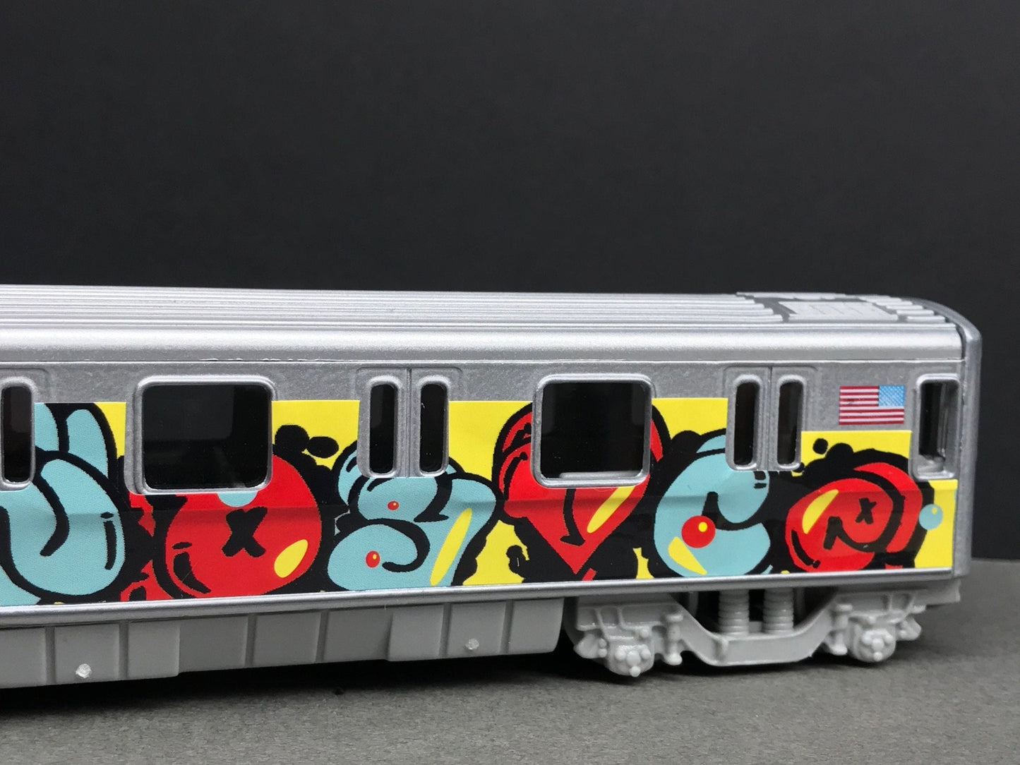 Graffiti Riddled Subway Train Car - Standard Graffiti, under 7" Long. Great for Display or Diorama