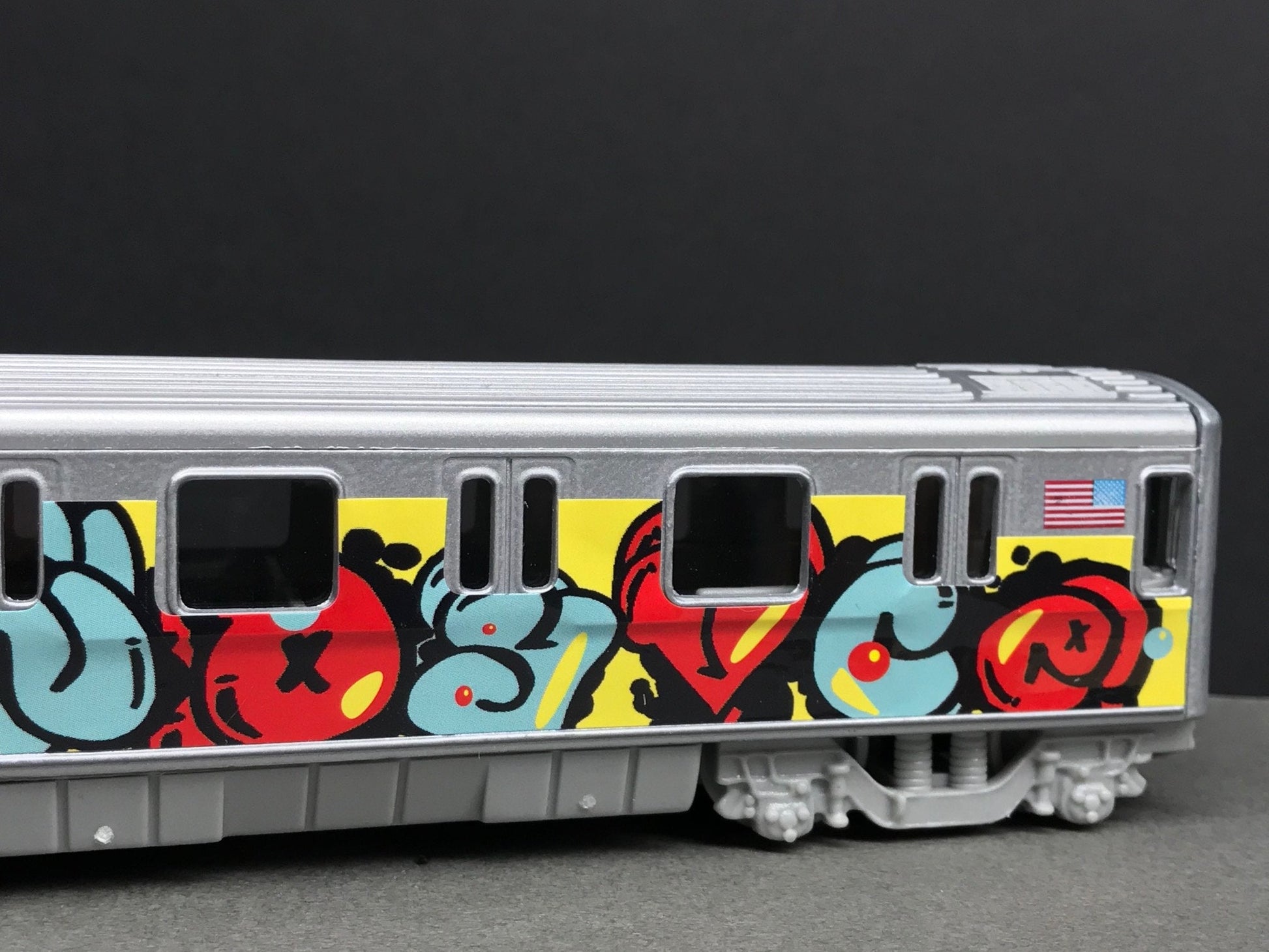 Graffiti Riddled Subway Train Car - Standard Graffiti, under 7" Long. Great for Display or Diorama