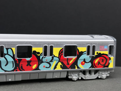 Graffiti Riddled Subway Train Car - Standard Graffiti, under 7" Long. Great for Display or Diorama