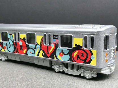 Graffiti Riddled Subway Train Car - Standard Graffiti, under 7" Long. Great for Display or Diorama