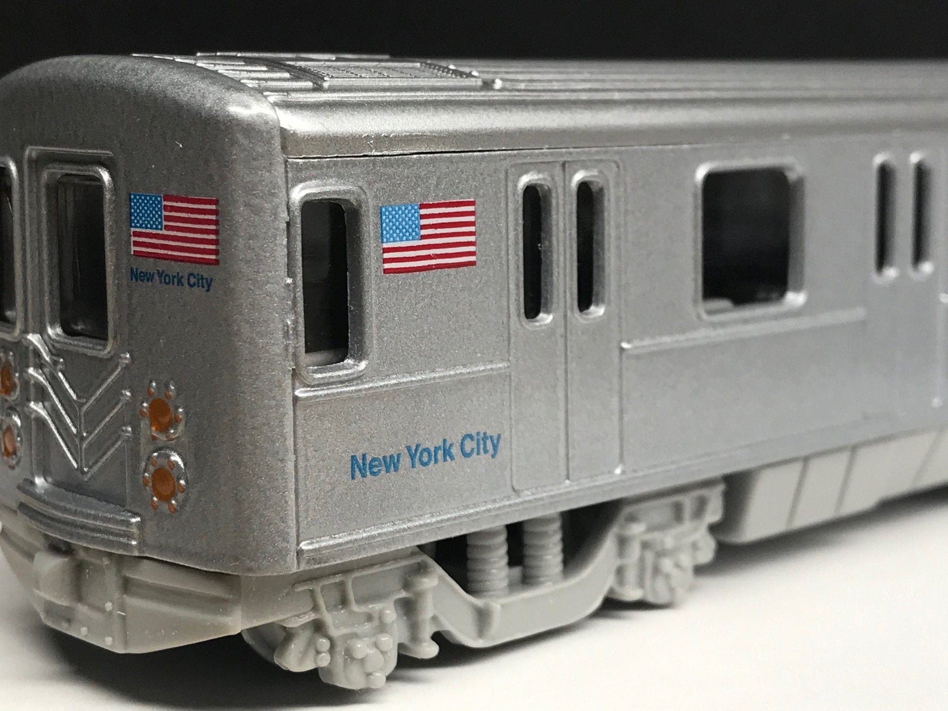 Plain NYC Metro Subway Train Car - "Clean" - under 7" Long. Great for Display or Diorama