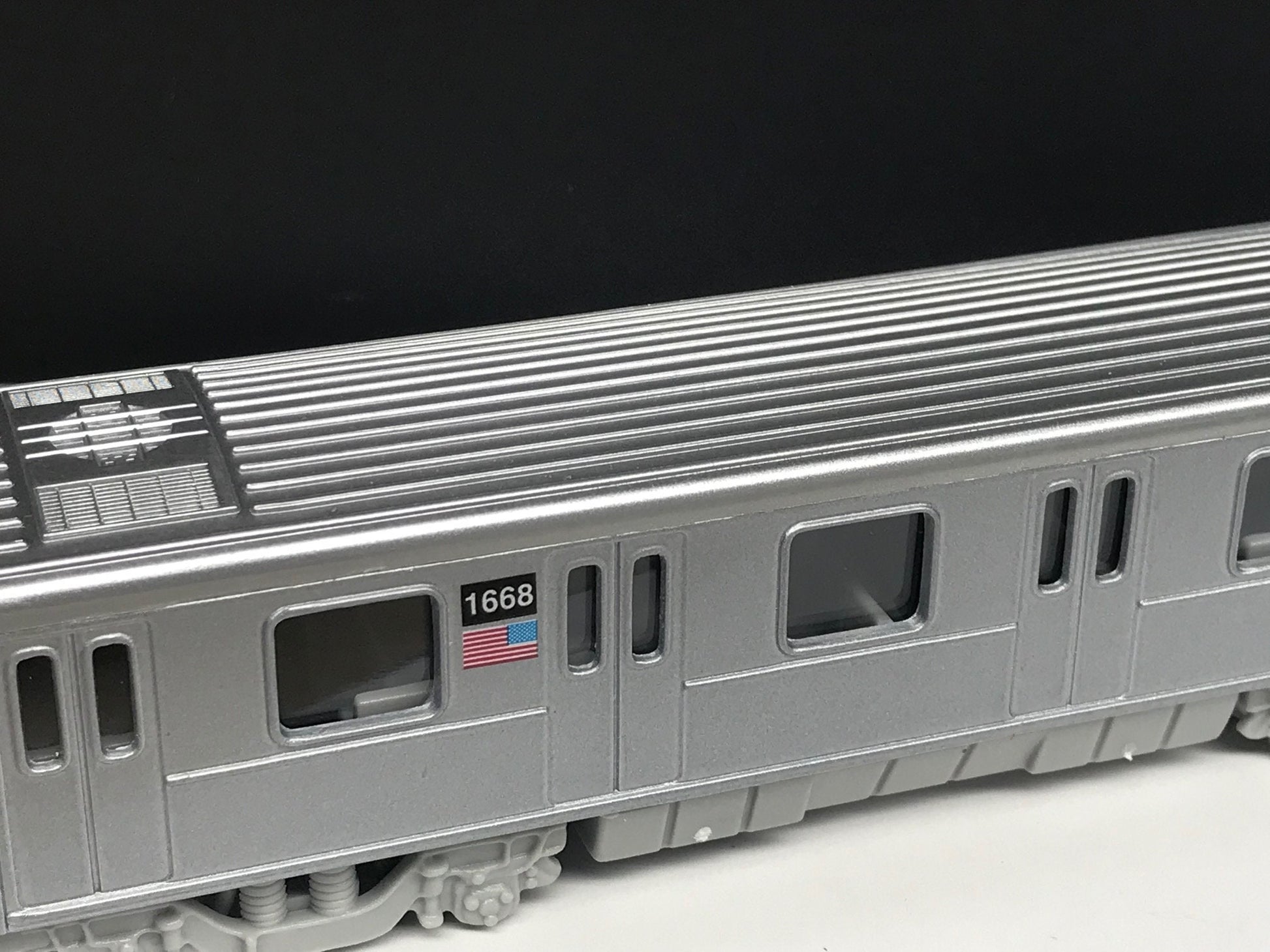 Plain NYC Metro Subway Train Car - "Clean" - under 7" Long. Great for Display or Diorama