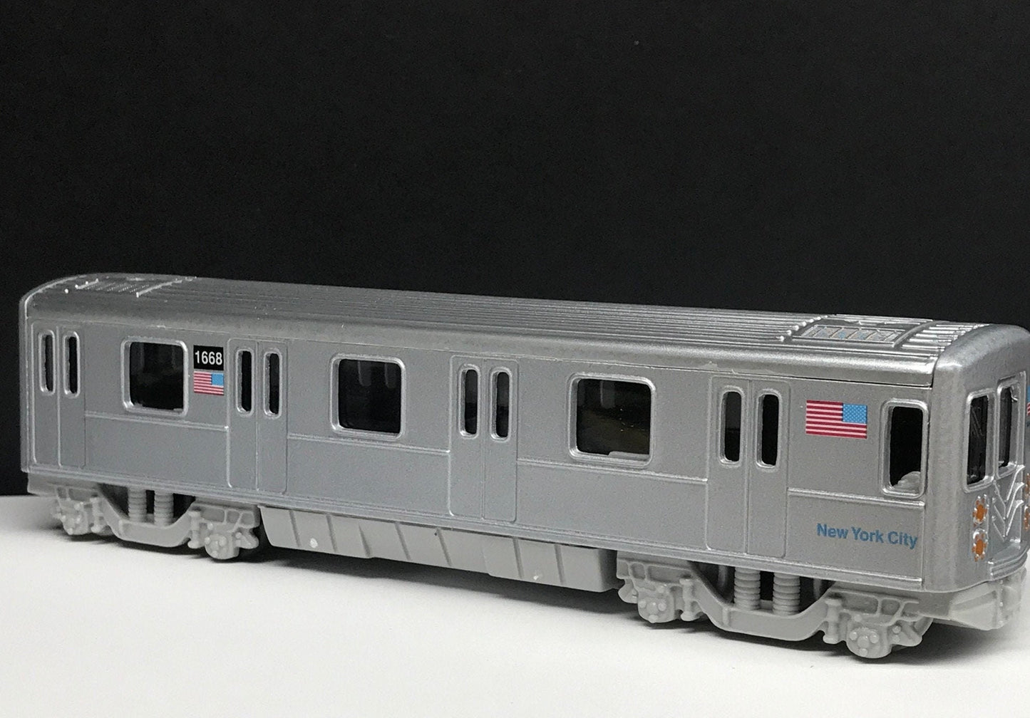Plain NYC Metro Subway Train Car - "Clean" - under 7" Long. Great for Display or Diorama