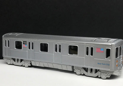 Plain NYC Metro Subway Train Car - "Clean" - under 7" Long. Great for Display or Diorama
