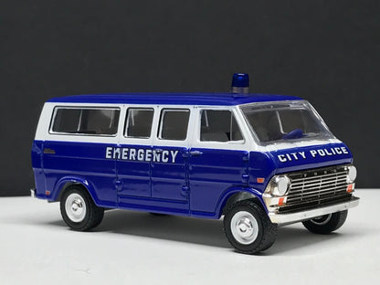 1-64 Scale / S-Scale 1969 Ford Club Wagon Emergency Van - Great For Dioramas & Diecast Photography