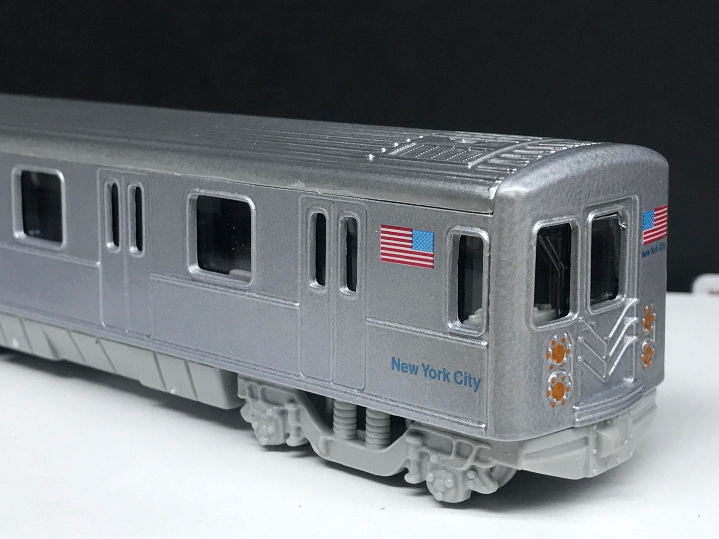 Plain NYC Metro Subway Train Car - "Clean" - under 7" Long. Great for Display or Diorama
