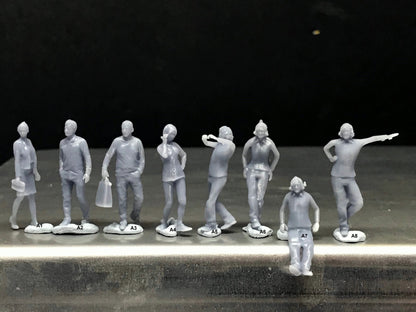 1:64 Scale Miniature People - Resin / unpainted - great for Dioramas / Hot Wheels - Made in the USA GROUP 54 - Miniature Figures