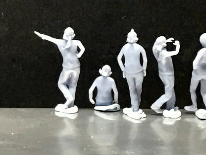1:64 Scale Miniature People - Resin / unpainted - great for Dioramas / Hot Wheels - Made in the USA GROUP 54 - Miniature Figures