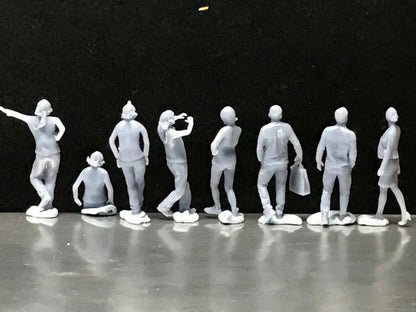 1:64 Scale Miniature People - Resin / unpainted - great for Dioramas / Hot Wheels - Made in the USA GROUP 54 - Miniature Figures
