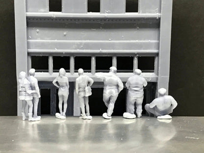 1:64 Scale Miniature People - Resin / unpainted - great for Dioramas / Hot Wheels - Made in the USA GROUP 70 - Miniature Figures