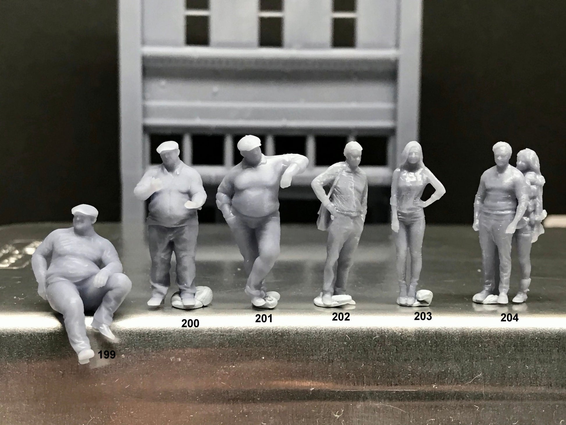 1:64 Scale Miniature People - Resin / unpainted - great for Dioramas / Hot Wheels - Made in the USA GROUP 70 - Miniature Figures