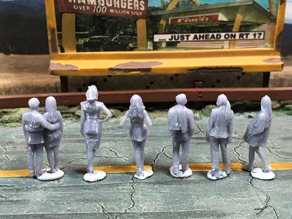 1:64 Scale Miniature People - Resin / unpainted - great for Dioramas / Hot Wheels - Made in the USA GROUP 79- Miniature Figures