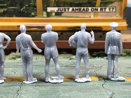 1:64 Scale Miniature People - Resin / unpainted - great for Dioramas / Hot Wheels - Made in the USA GROUP 80 - Miniature Figures