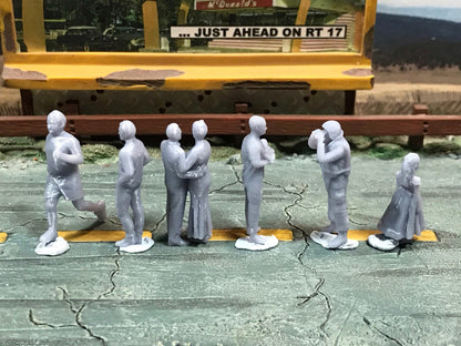 1:64 Scale Miniature People - Resin / unpainted - great for Dioramas / Hot Wheels - Made in the USA GROUP 88 - Miniature Figures