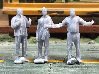 1:64 Scale Miniature People - Resin / unpainted - great for Dioramas / Hot Wheels - Made in the USA GROUP 95 - Miniature Figures