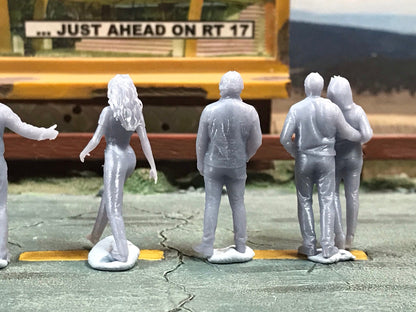 1:64 Scale Miniature People - Resin / unpainted - great for Dioramas / Hot Wheels - Made in the USA GROUP 95 - Miniature Figures