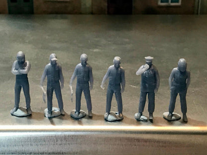 1:64 Scale Miniature People - Resin / unpainted - great for Dioramas / Hot Wheels - Made in the USA GROUP 100 - Miniature Figures