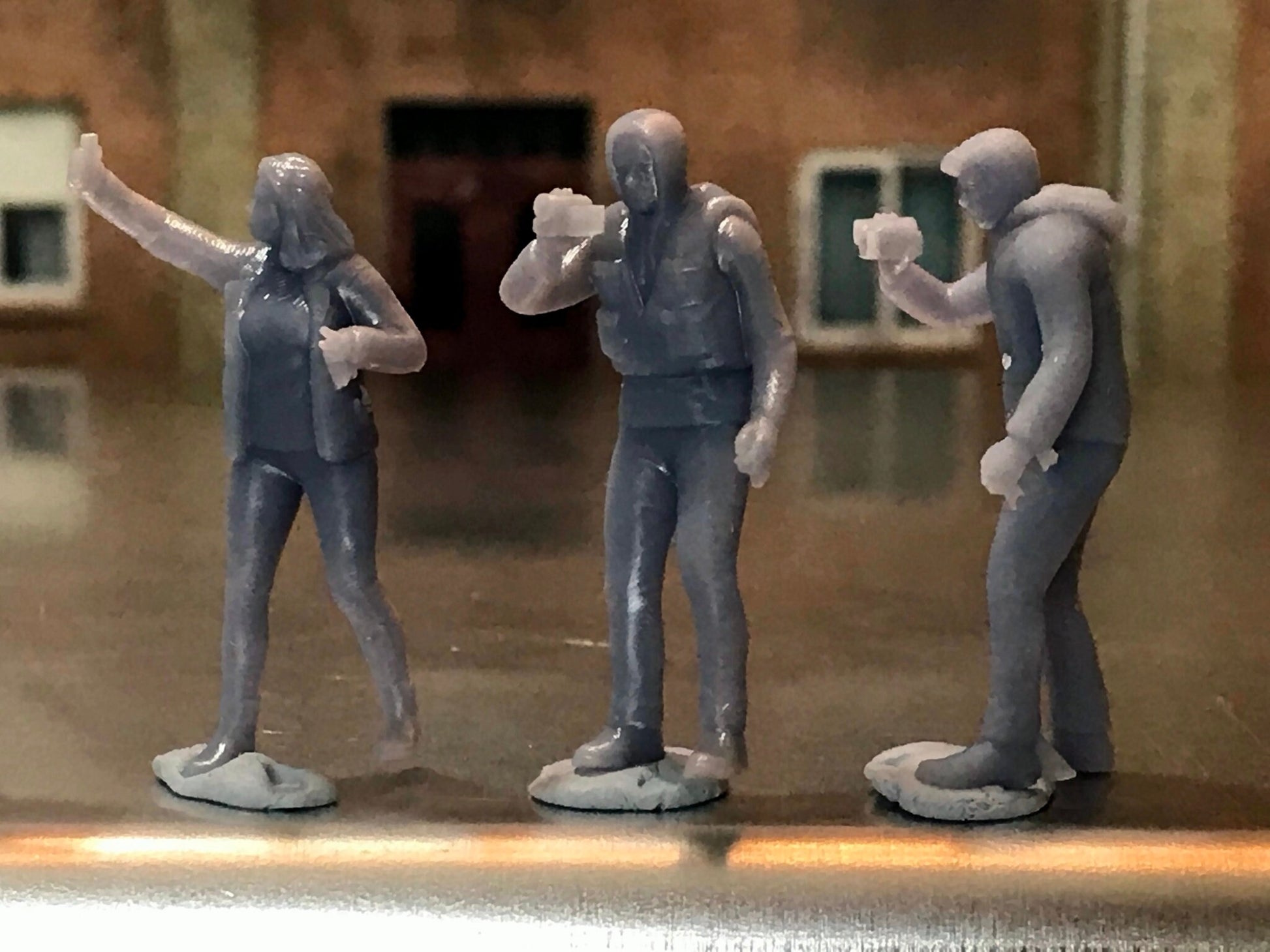 1:64 Scale Miniature People - Resin / unpainted - great for Dioramas / Hot Wheels - Made in the USA GROUP 110- Miniature Figures
