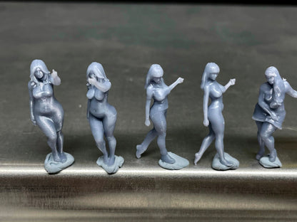 1:64 Scale Miniature People - Resin / unpainted - great for Dioramas / Hot Wheels - Made in the USA GROUP 118- Miniature Figures