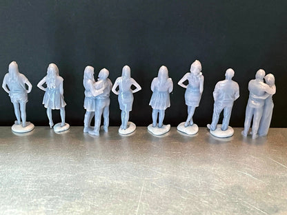 1:64 Miniature Human Figures - Resin / unpainted - great for Dioramas / Hot Wheels - Made in the USA GROUP 182 - Miniature Figures