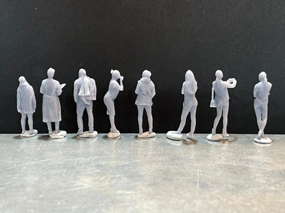 1:64 Miniature Human Figures - Resin / unpainted - great for Dioramas / Hot Wheels - Made in the USA GROUP 131 - Miniature Figures