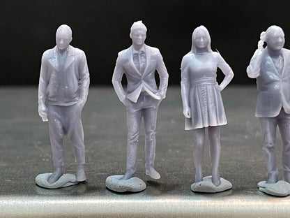1:64 Miniature Human Figures - Resin / unpainted - great for Dioramas / Hot Wheels - Made in the USA GROUP 160 - Miniature Figures