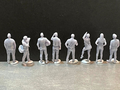 1:64 Miniature Human Figures - Resin / unpainted - great for Dioramas / Hot Wheels - Made in the USA GROUP 165 - Miniature Figures