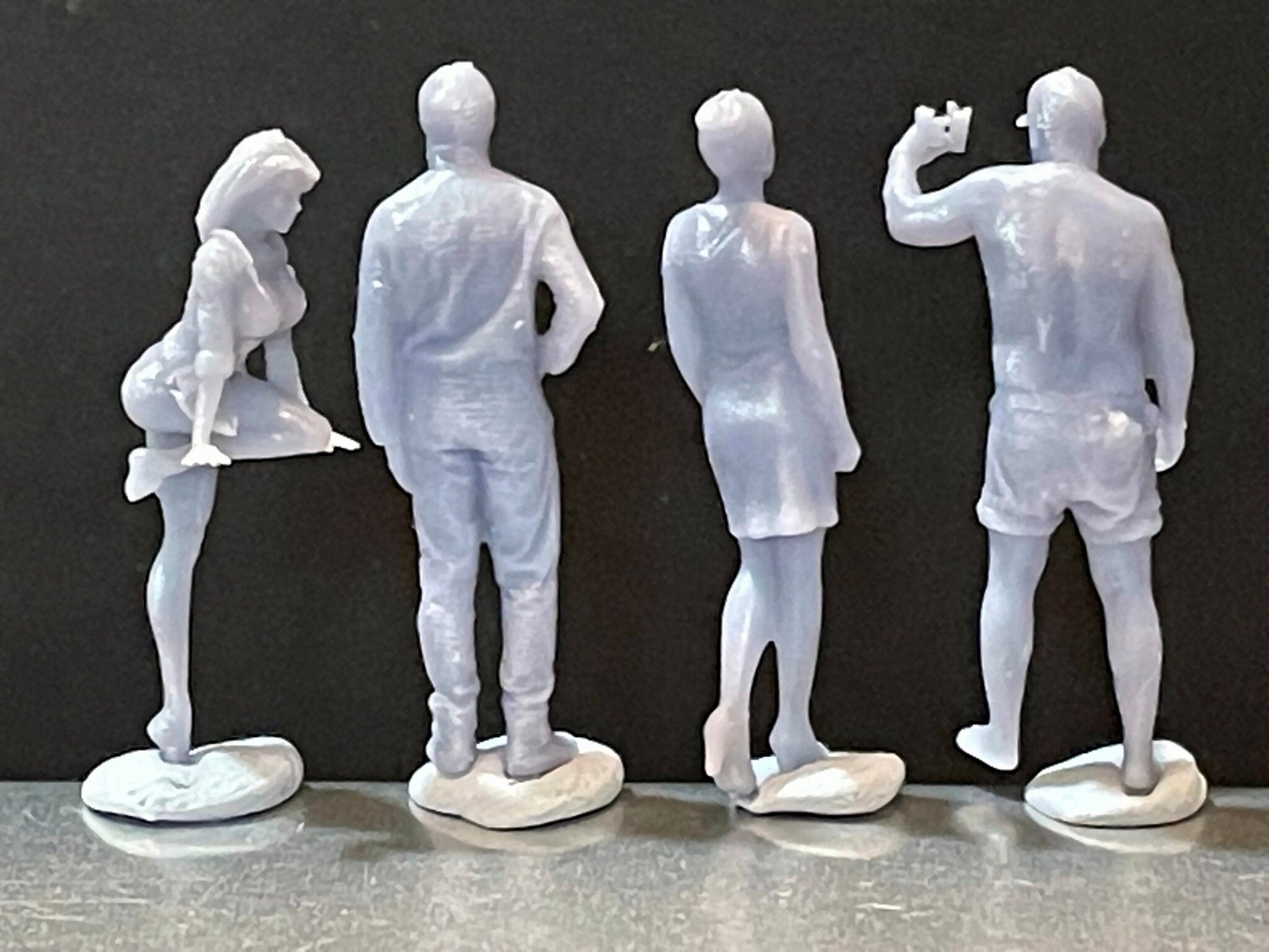 1:64 Miniature Human Figures - Resin / unpainted - great for Dioramas / Hot Wheels - Made in the USA GROUP 172 - Miniature Figures