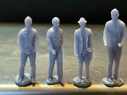 1:64 Miniature Human Figures - Resin / unpainted - great for Dioramas / Hot Wheels - Made in the USA GROUP 181 - Miniature Figures