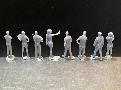 1:64 Miniature Human Figures - Resin / unpainted - great for Dioramas / Hot Wheels - Made in the USA GROUP 166 - Miniature Figures