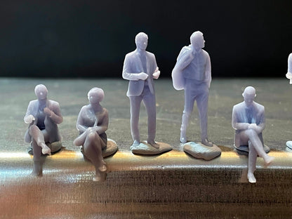 1:64 Miniature Human Figures - Resin / unpainted - great for Dioramas / Hot Wheels - Made in the USA GROUP 169 - Miniature Figures