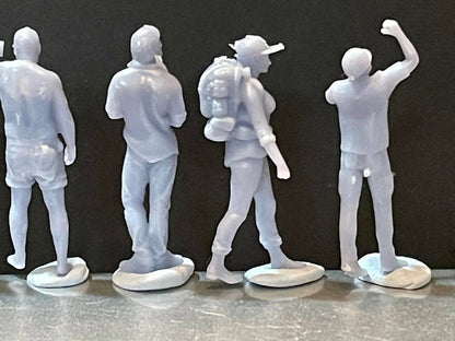 1:64 Miniature Human Figures - Resin / unpainted - great for Dioramas / Hot Wheels - Made in the USA GROUP 172 - Miniature Figures