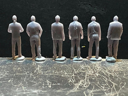 1:64 Miniature Human Figures - Resin / unpainted - great for Dioramas / Hot Wheels - Made in the USA GROUP 197 - Miniature Figures