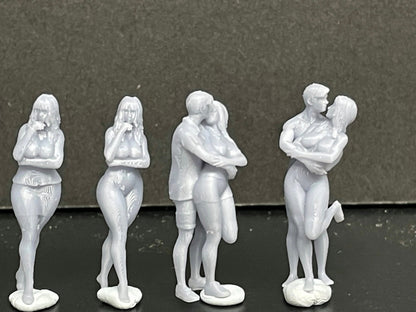 1:64 Miniature Human Figures - Resin / unpainted - great for Dioramas / Hot Wheels - Made in the USA GROUP 200 - Miniature Figures