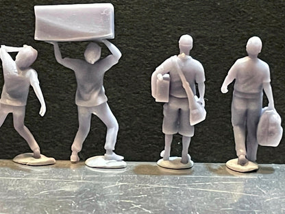 1:64 Miniature Human Figures - Resin / unpainted - great for Dioramas / Hot Wheels - Made in the USA GROUP 220 - Miniature Figures