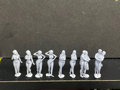 1:64 Miniature Human Figures - Resin / unpainted - great for Dioramas / Hot Wheels - Made in the USA GROUP 200 - Miniature Figures