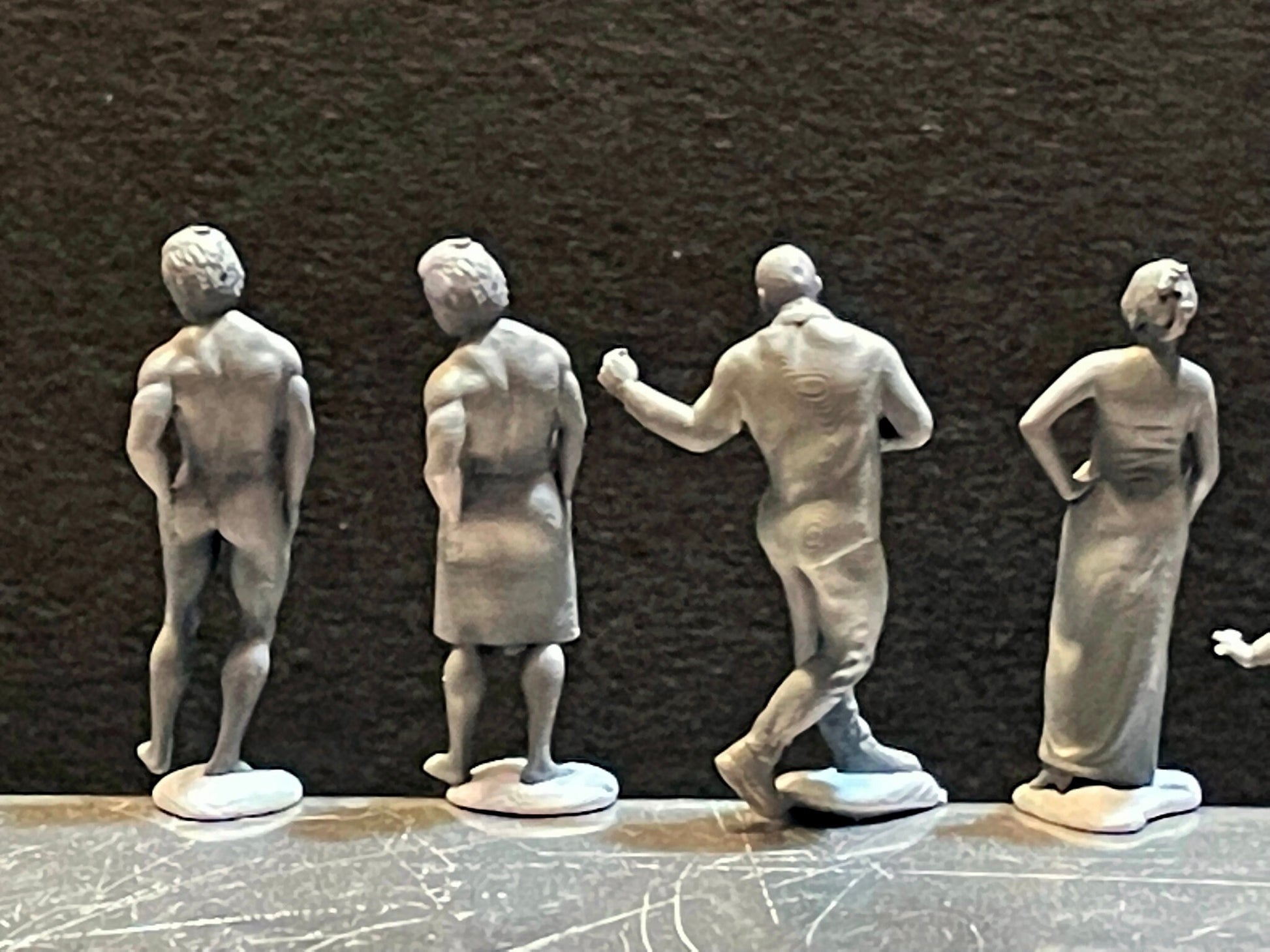 1:64 Miniature Human Figures - Resin / unpainted - great for Dioramas / Hot Wheels - Made in the USA GROUP 204 - Miniature Figures