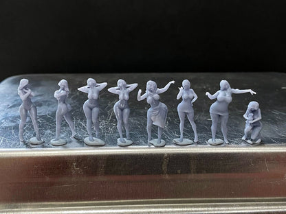 1:64 Miniature Human Figures - Resin / unpainted - great for Dioramas / Hot Wheels - Made in the USA GROUP 228 - Miniature Figures